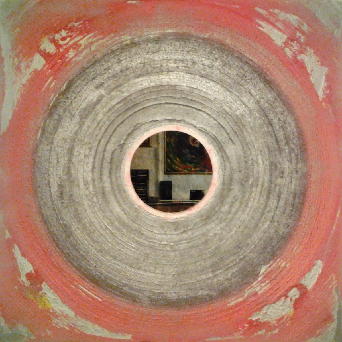 Composition with mirror nr. 3 /Композиция с зеркалом № 3/ 2016/Acrylics on canvas/Структурный грунт/Structural plaster. 100x100 cm